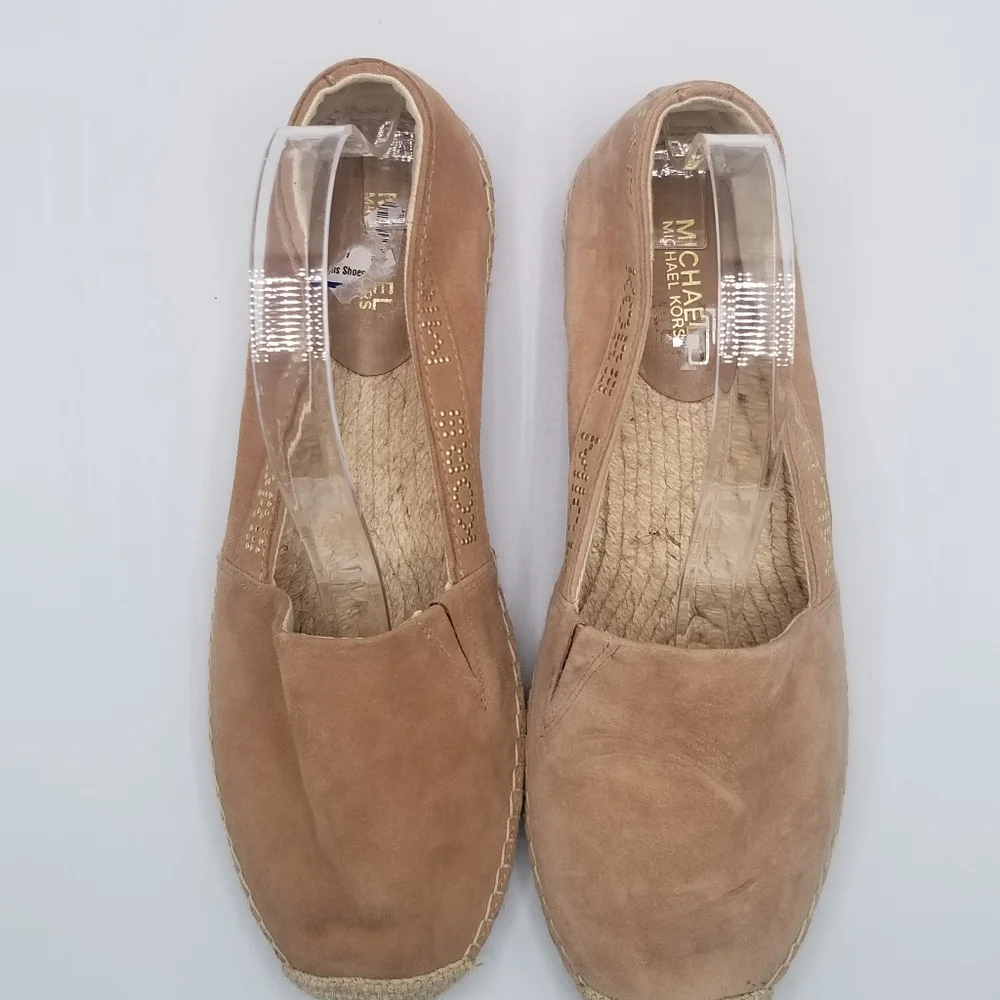 MICHAEL MICHAEL KORS Suede Rhinestone Embellished Espadrille